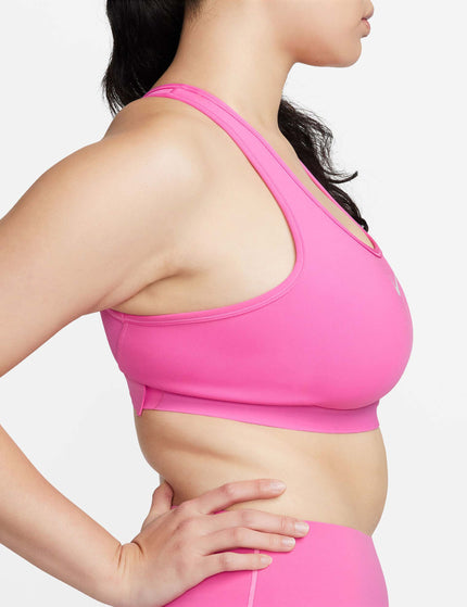 Nike Swoosh High Support Bra - Playful Pink/Whiteimage5- The Sports Edit