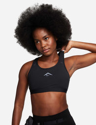 Nike, Trail Swoosh On-The-Run Bra - Black/Grey