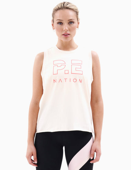 PE Nation Shuffle Tank - Pearled Ivoryimage1- The Sports Edit