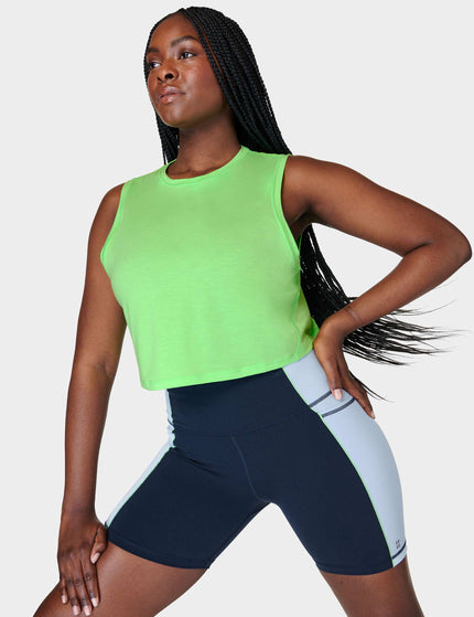 Sweaty Betty Breathe Easy Crop Muscle Vest - Zest Greenimage1- The Sports Edit