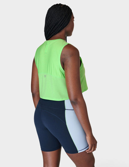 Sweaty Betty Breathe Easy Crop Muscle Vest - Zest Greenimage3- The Sports Edit