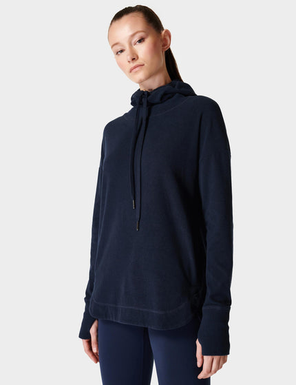 Sweaty Betty Escape Italian Fleece Hoody - Navy Blueimage1- The Sports Edit