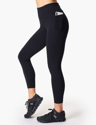 Power 7/8 Workout Leggings - Black Gradient Dot Print, Women's Leggings