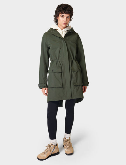 Sweaty Betty Stride Waterproof Parka - Dark Forest Greenimage8- The Sports Edit