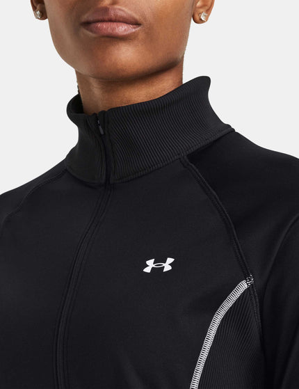Under Armour Train Cold Weather 1/2 Zip - Black/Whiteimage3- The Sports Edit