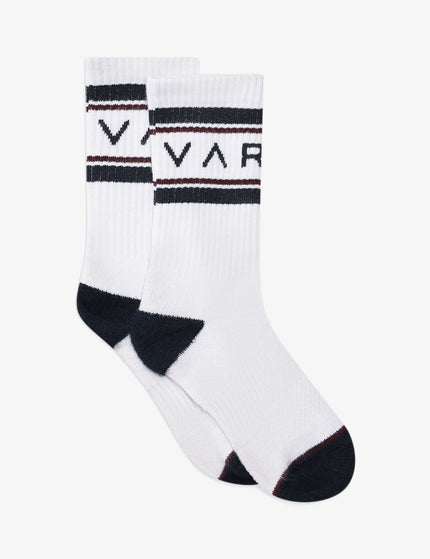 Varley Astley Active Sock - White/Blue Nights/Portimage1- The Sports Edit